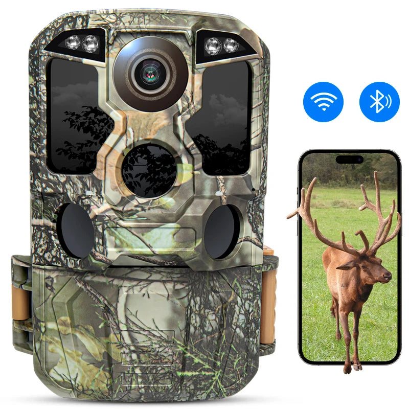 KJK 4K 48MP WiFi Trail Camera with 0.05s Trigger & IP67 Night Vision Protection