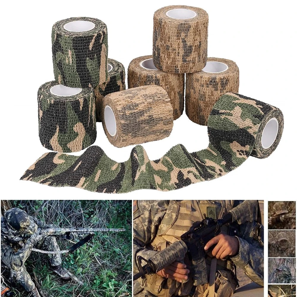 Multi-functional Camo Tape Non-Woven Self-Adhesive for Hunting and Tactical Use