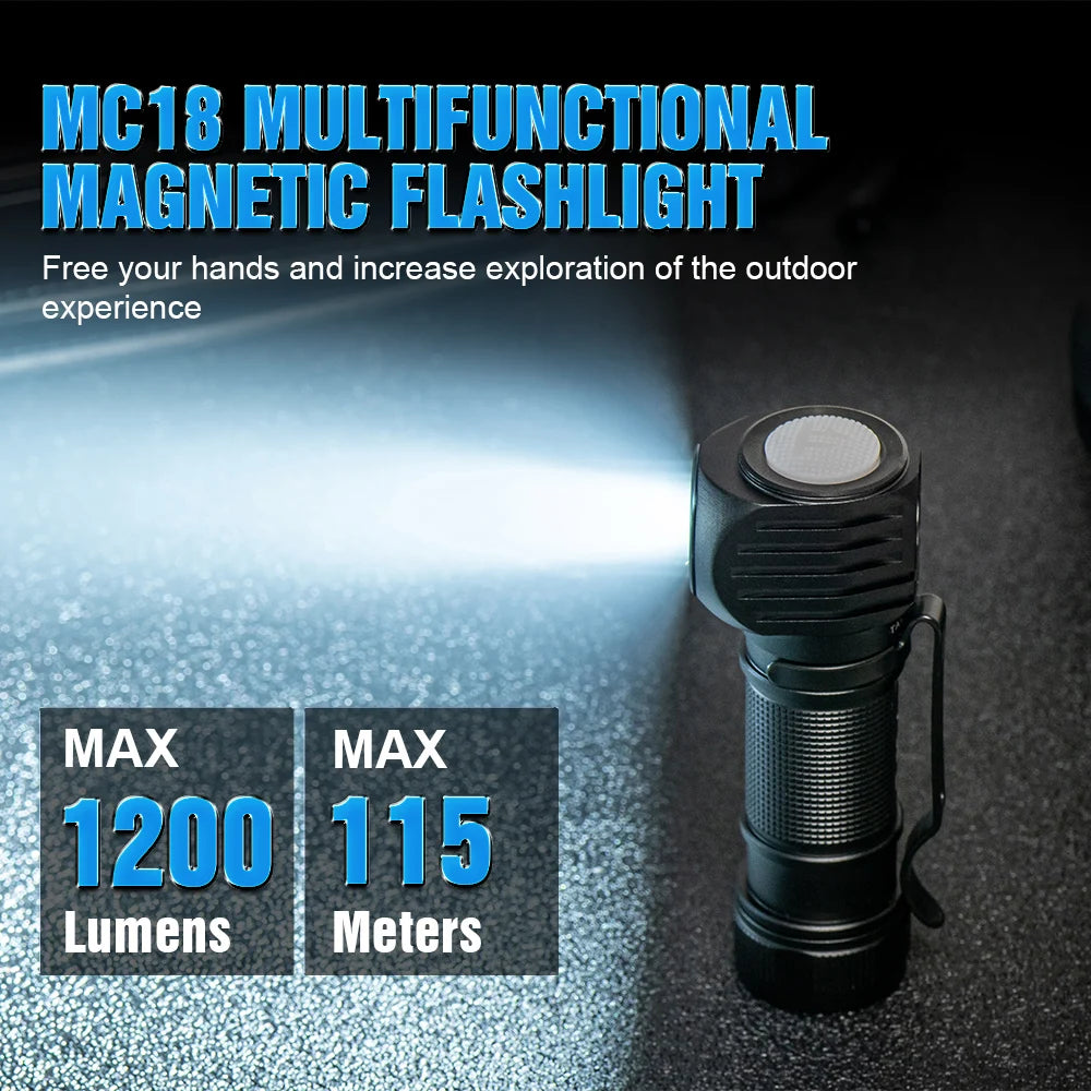 TRUSTFIRE MC18 Magnetic Rechargeable Headlamp – 1200 Lumens EDC LED Flashlight