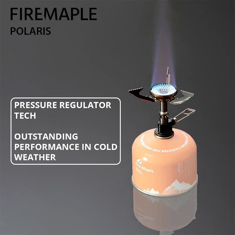 FIRE MAPLE Polaris Pressure-Regulator Stove – Ultralight & Windproof Camping Gas Burner