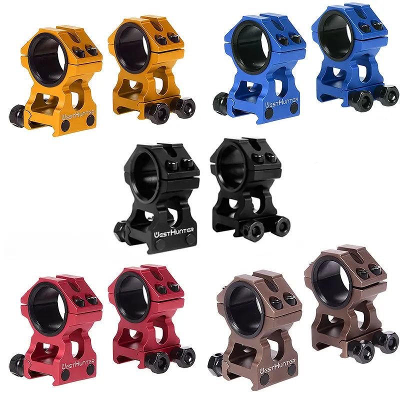 WESTHUNTER Universal Tactical Rifle Scope Mounts – Dual Rings for 25.4MM/30MM Scopes