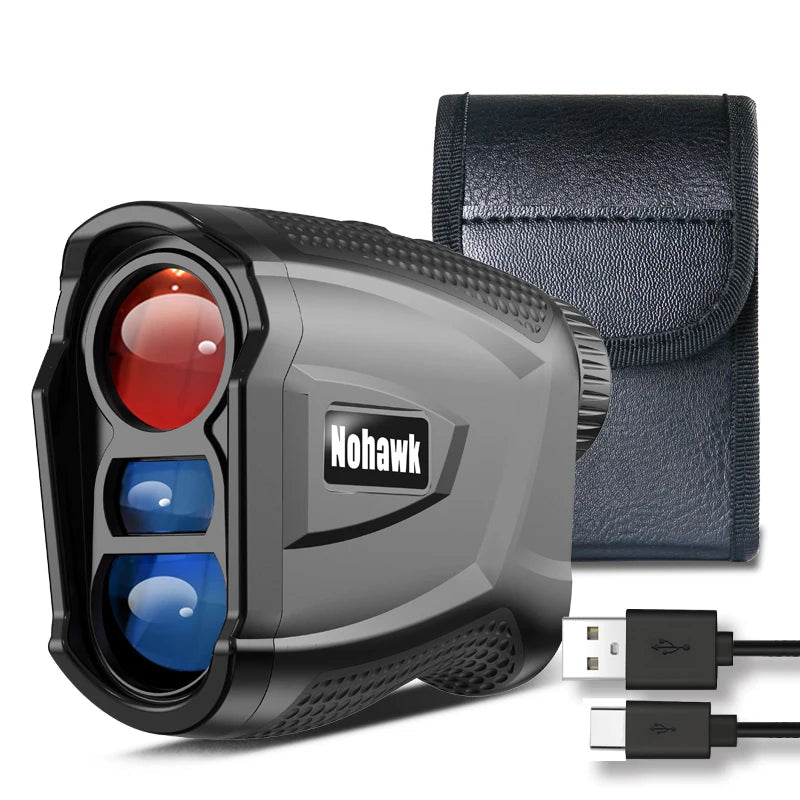 NOHAWK Multifunctional Golf Laser Rangefinder – Flag-Lock Slope Distance Meter for Hunting & Construction