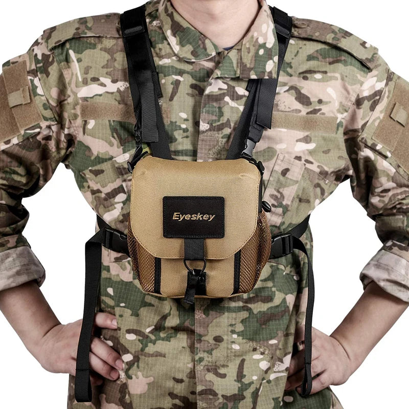 EYESKEY Universal Binocular Chest Pack with Harness Waterproof Case for Hunting & Hiking