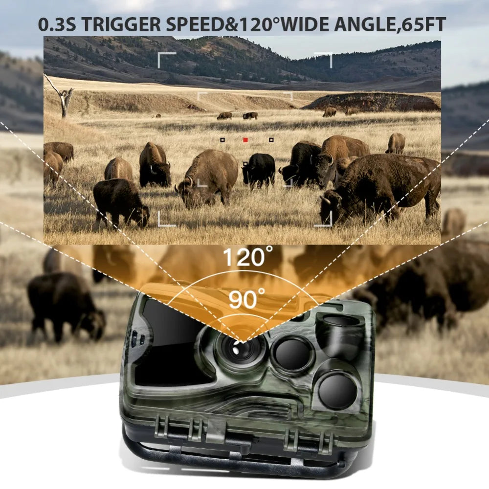 SUNTEKCAM 20MP 1080P Trail Camera with 5000mAh Lithium Battery & Night Vision