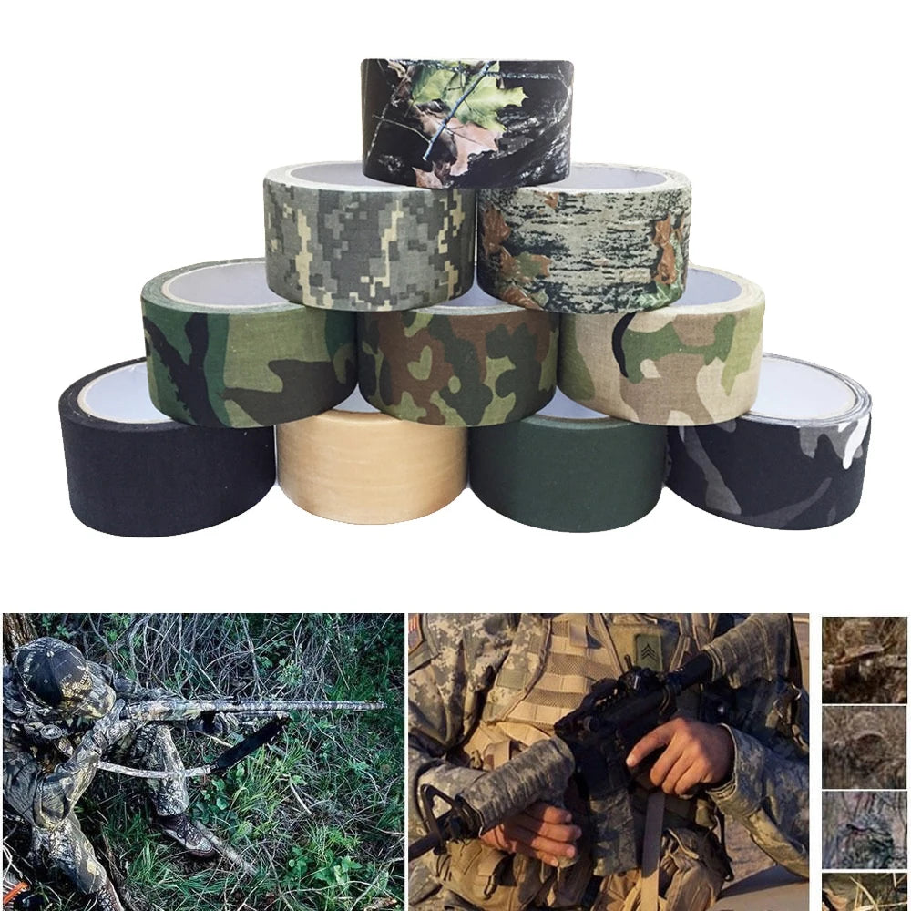 COZOK Multi-functional Camo Tape 5M/10M Self-Adhesive for Hunting and Tactical Use