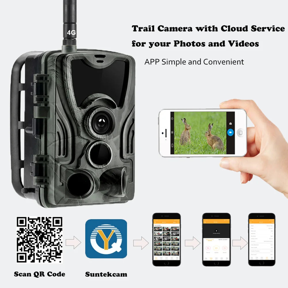 SUNTEKCAM 4G Trail Camera HC801PRO – 30MP 4K Wireless Hunting & Surveillance Cam