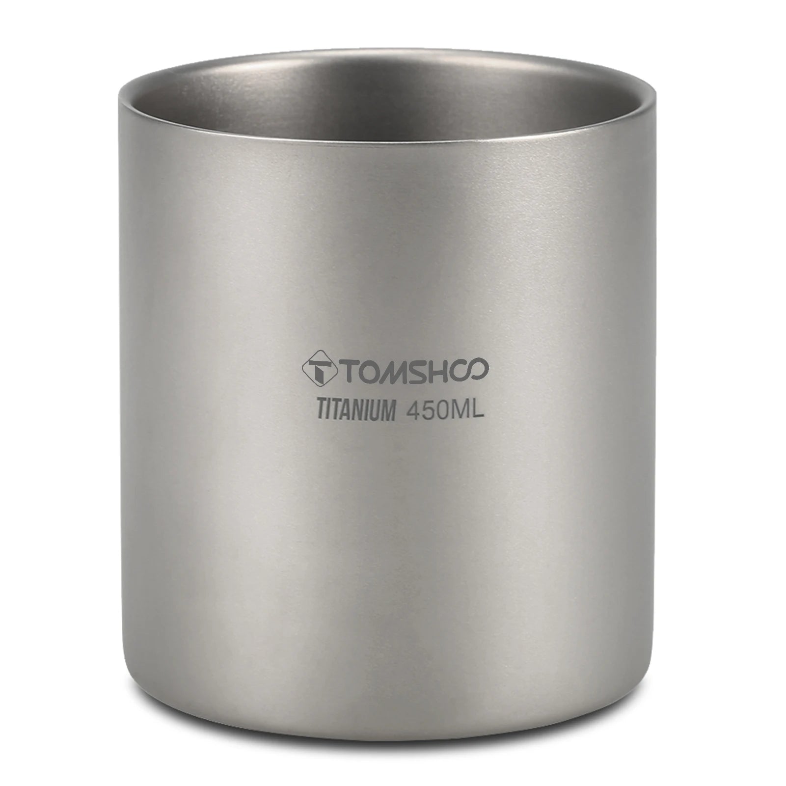 TOMSHOO Double-Wall Titanium Cup – Insulated Water & Coffee Mug for Camping & Home