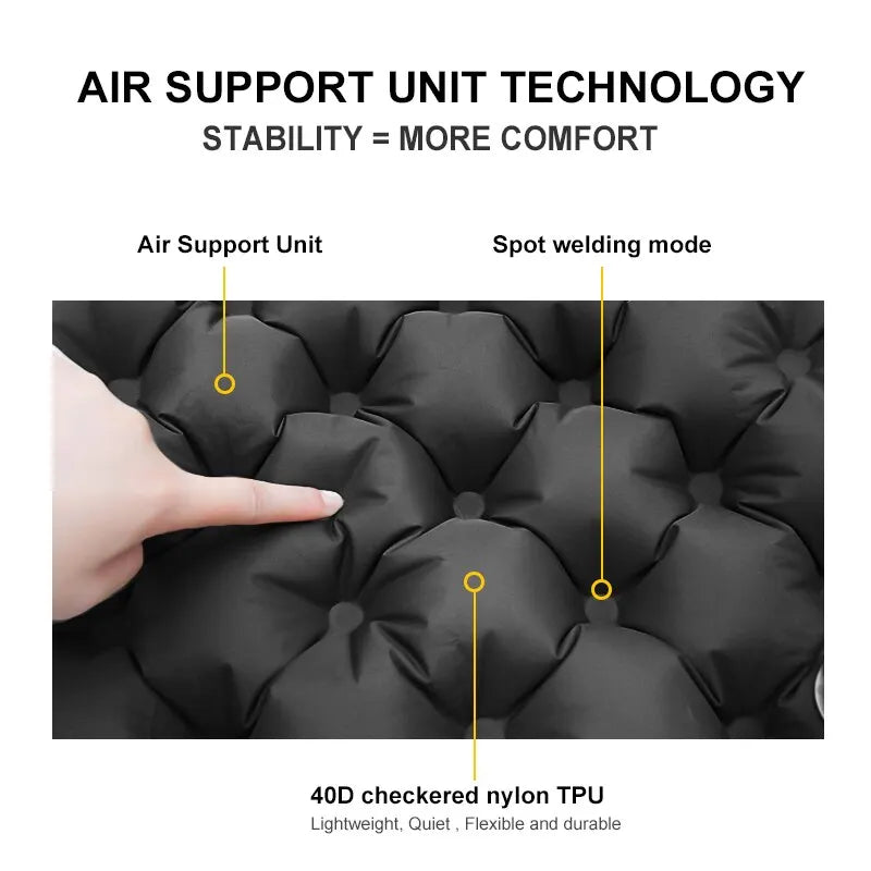 WEST TUNE Inflatable Sitting Pad Ultralight Seat Cushion for Camping and Hiking