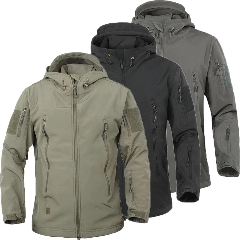 MAZEROUT Men's Winter Softshell Jacket & Cargo Trousers S-5XL