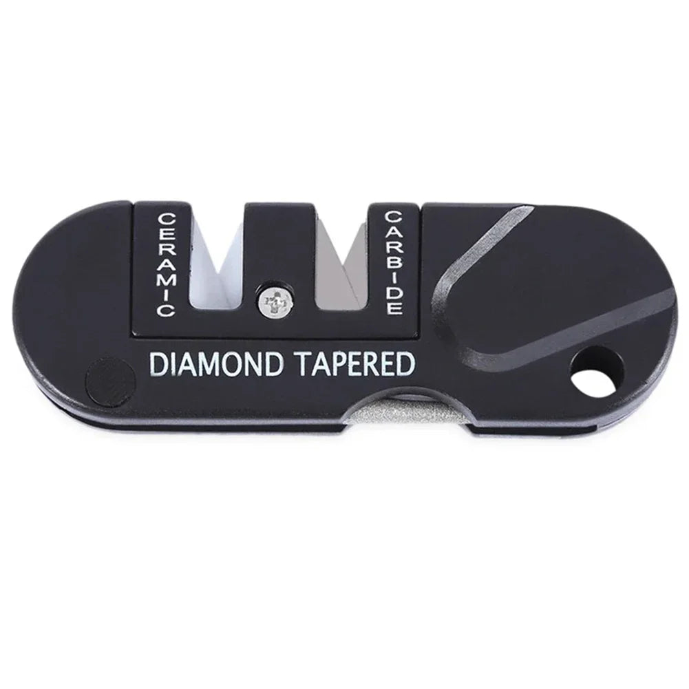 Portable Tungsten Ceramic Carbide Knife Sharpener for Camping and Survival