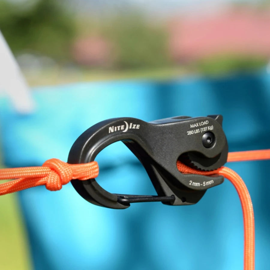 Rope Tightener Cast Aluminium Self-Locking Hook for Outdoor Use