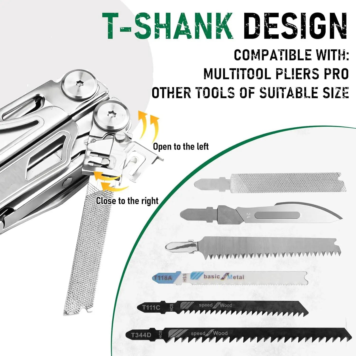 DAICAMPING DL30 Replacement Parts Set for Multitools – Saw, Knife, Screwdrivers, and Files