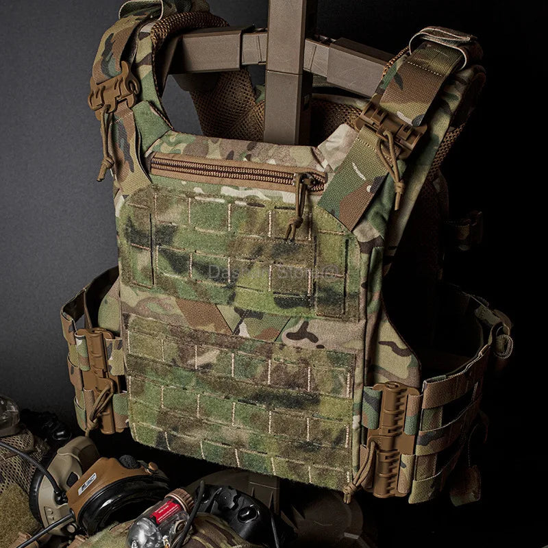 Outdoor Tactical Hunting Vest – K19 MOLLE Plate Carrier with Quick Release, Combat Training