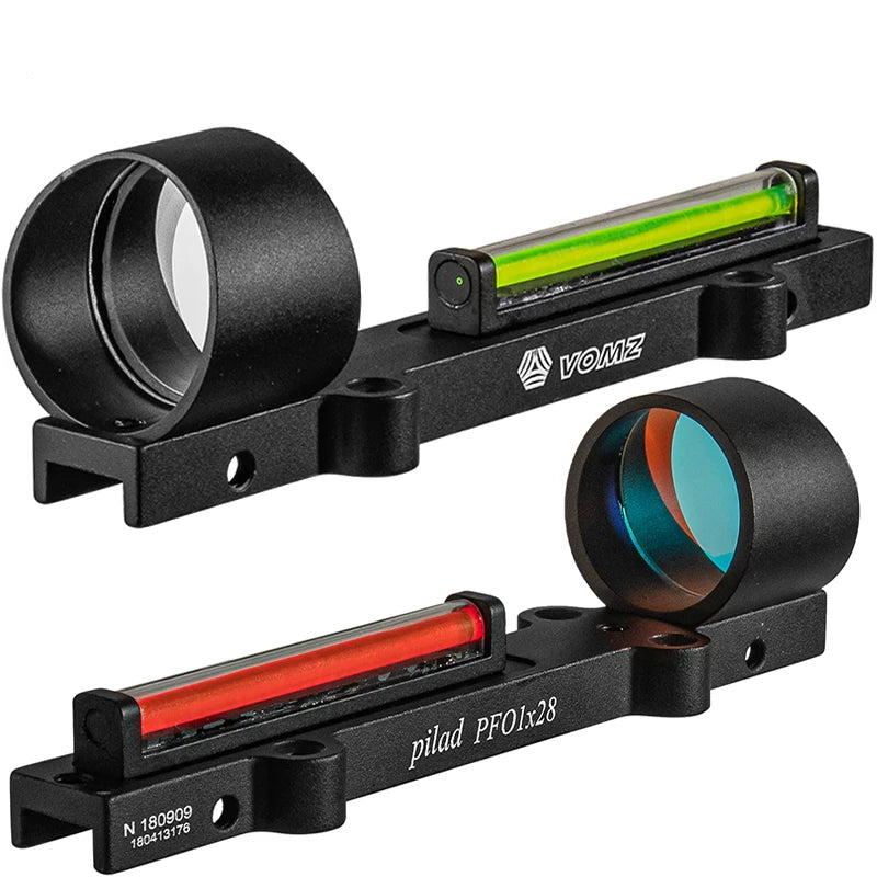 VOMZ 1x28 Red and Green Fiber Red Dot Sight for Shotguns and Rifles