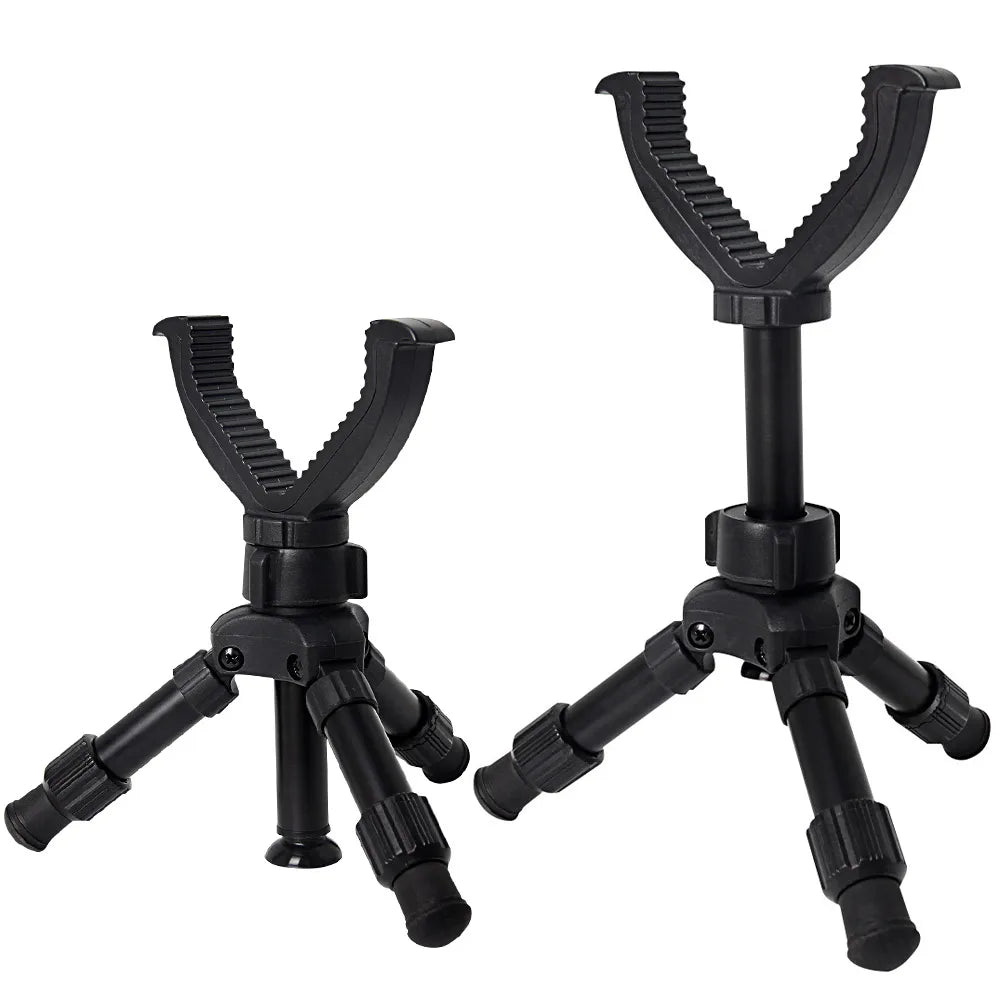 Portable Hunting Tripod – Adjustable Rifle Support Monopod with V Yoke for Outdoor Shooting