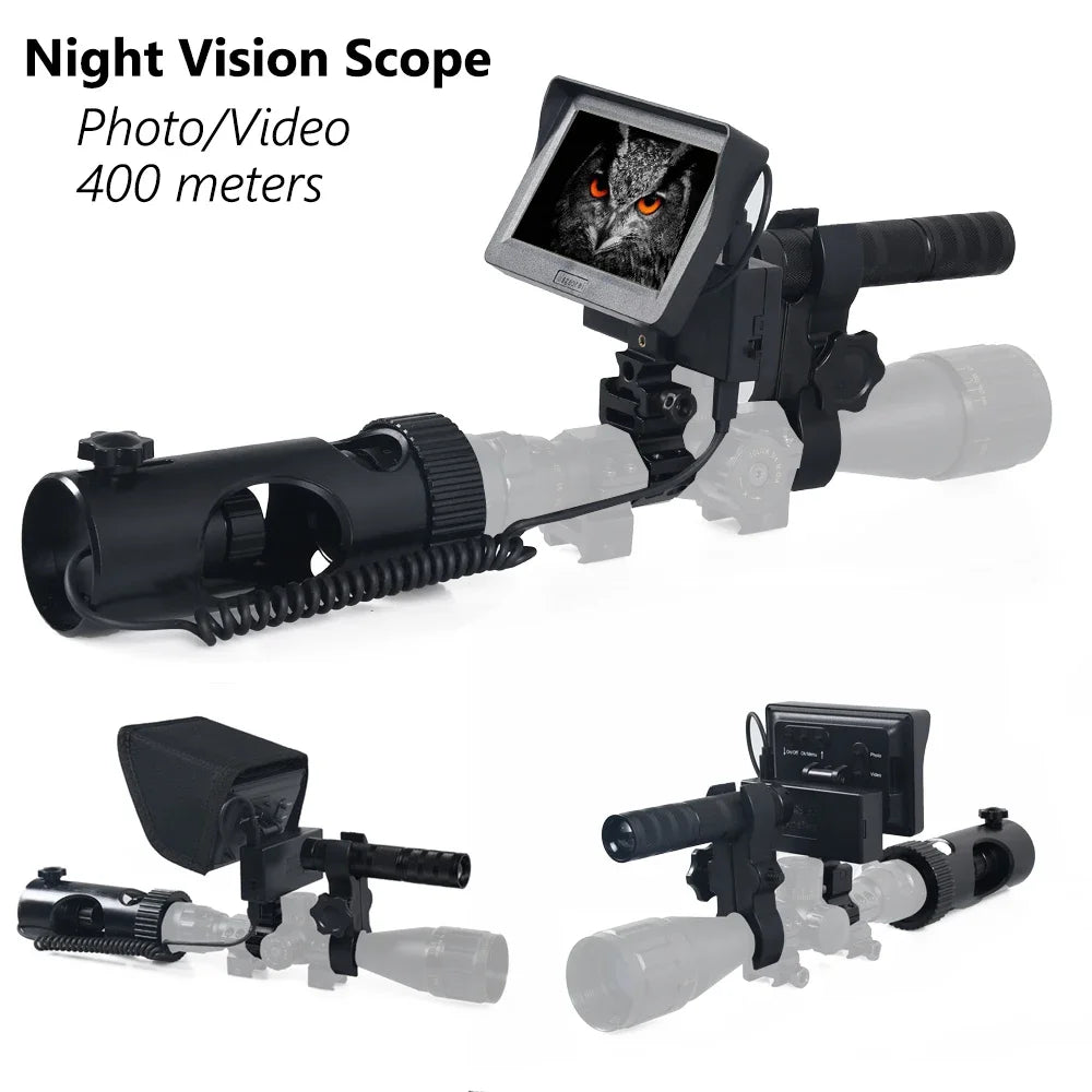 MEGAOREI 2 Night Vision Riflescope – HD 720P Video Recording and Infrared Flashlight