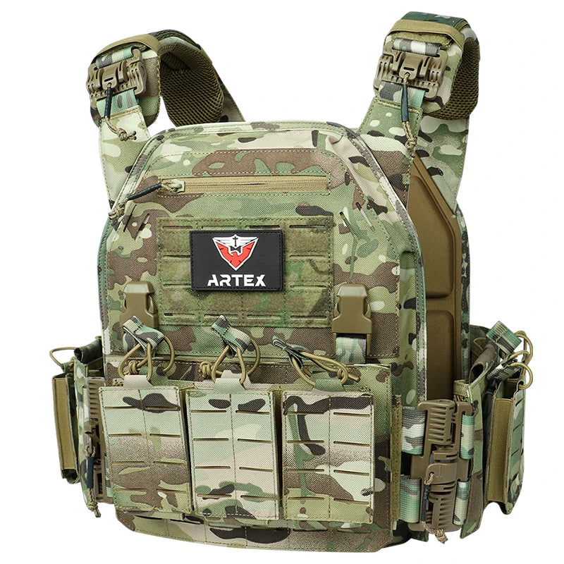 ARTEX Ranger Green Plate Carrier Tactical Vest with Quick Release Molle System