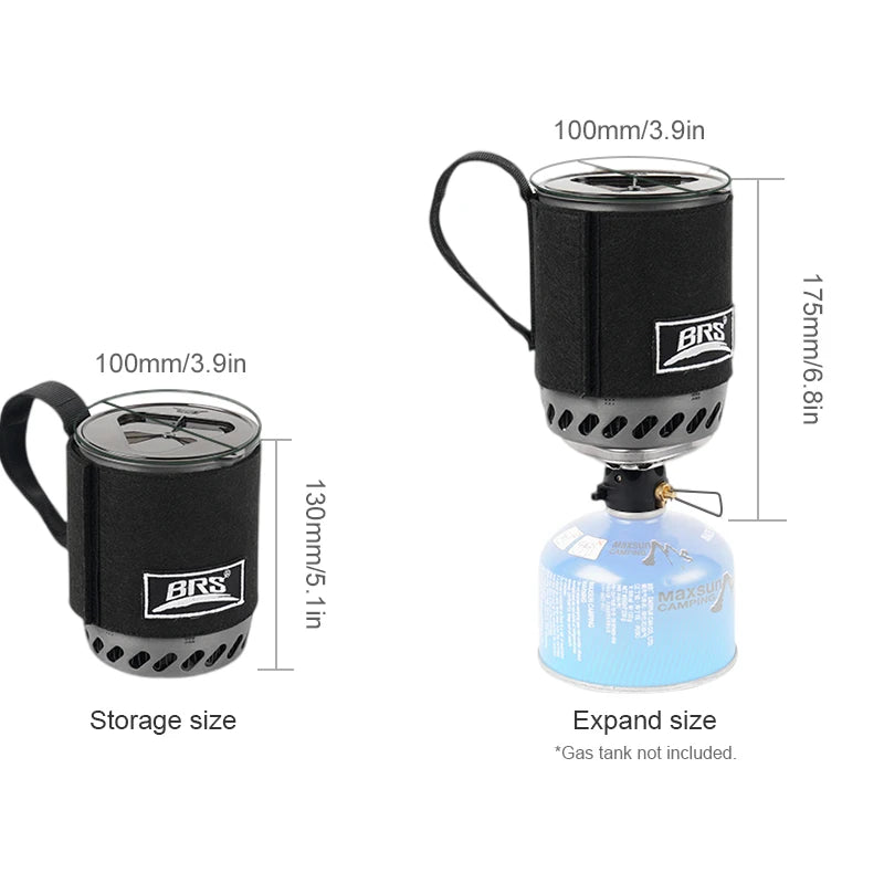 BRS BRS-61 Camping Integrated Heat Collecting Pot Burner Ultralight Stove