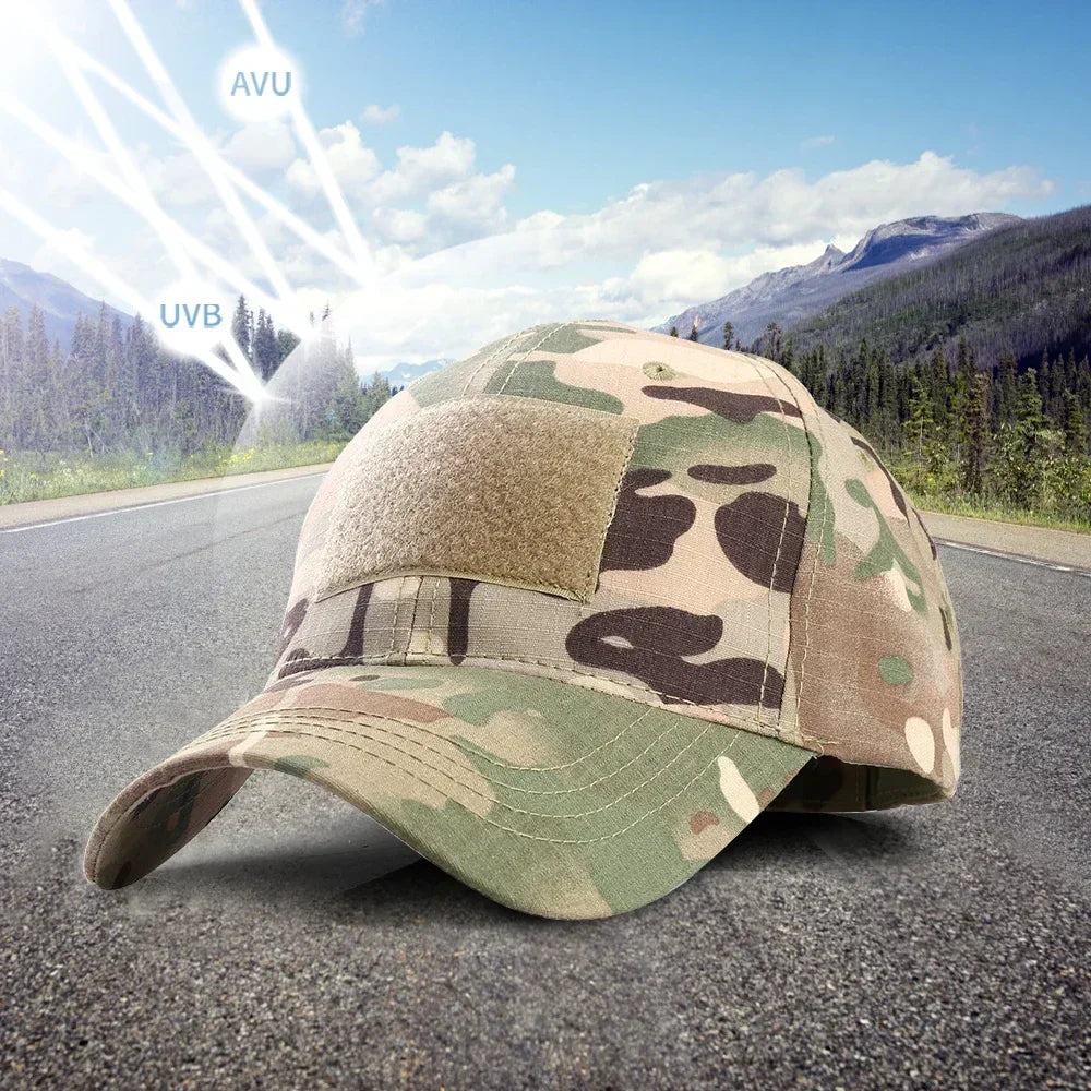 GUMAO Tactical Camouflage Baseball Cap Adjustable Mesh Hat