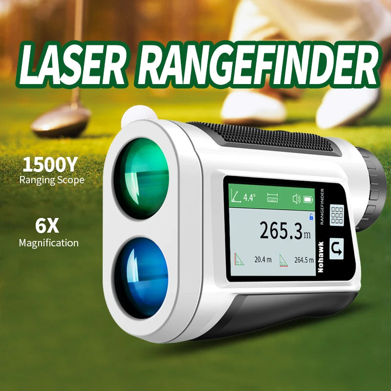 NOHAWK Multifunctional Golf Laser Rangefinder – Flag-Lock Slope Distance Meter for Hunting & Construction