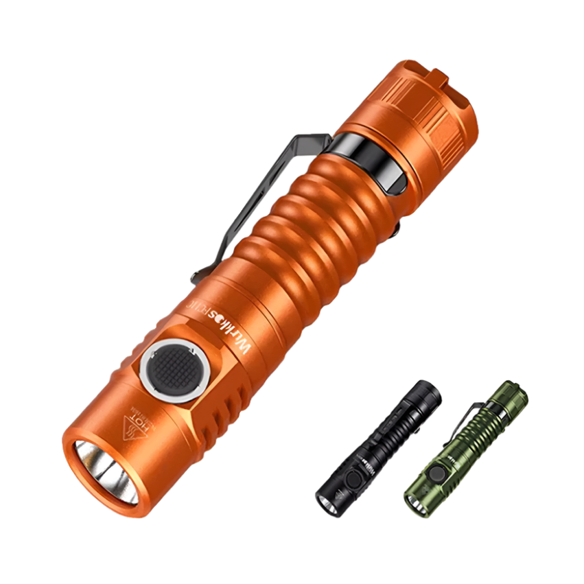 WURKKOS FC11C 1200 Lumen Nichia 519A USB-C EDC Hiking Flashlight