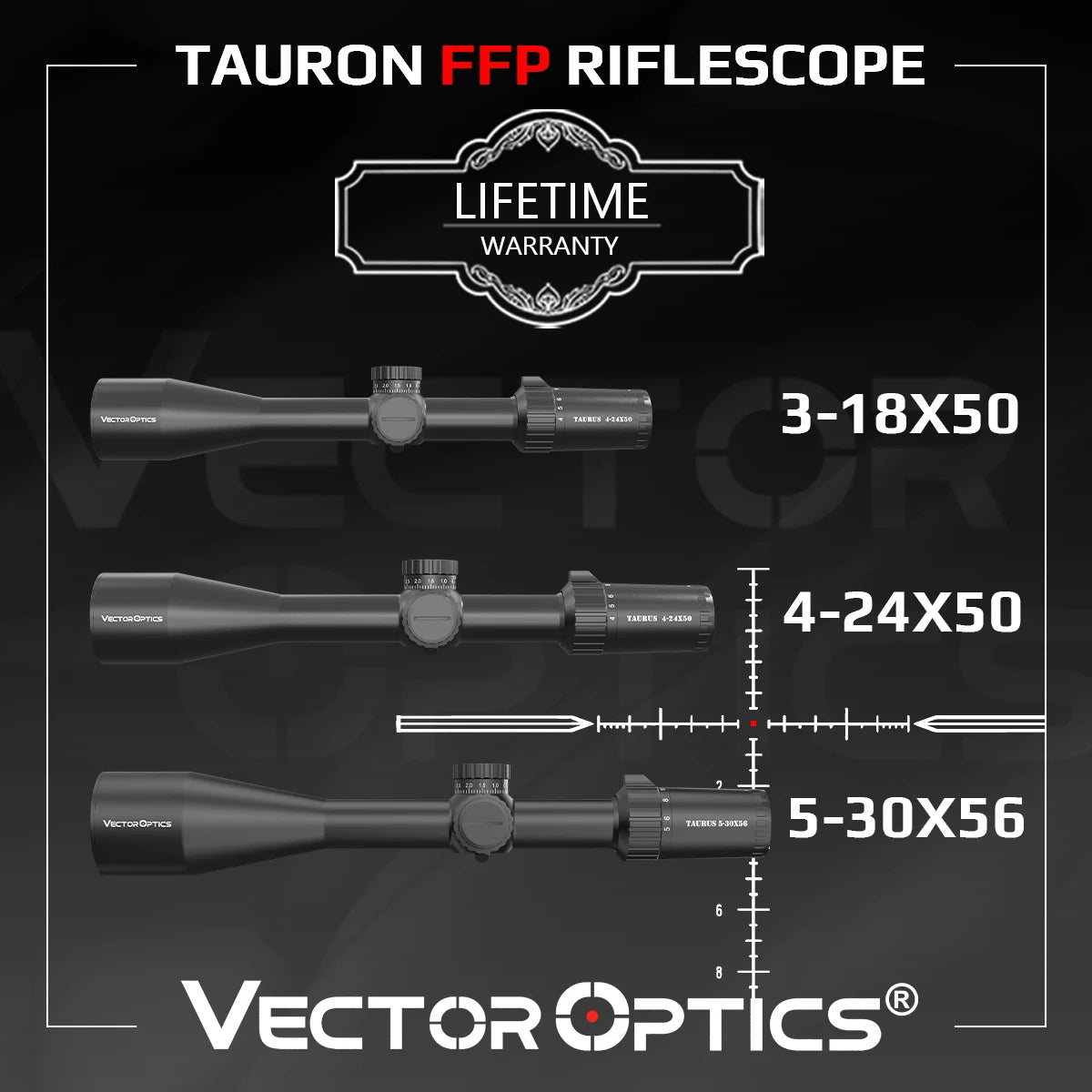 VECTOR OPTICS Tauron FFP Riflescope – Diamond Clear Image for Hunting & Competition