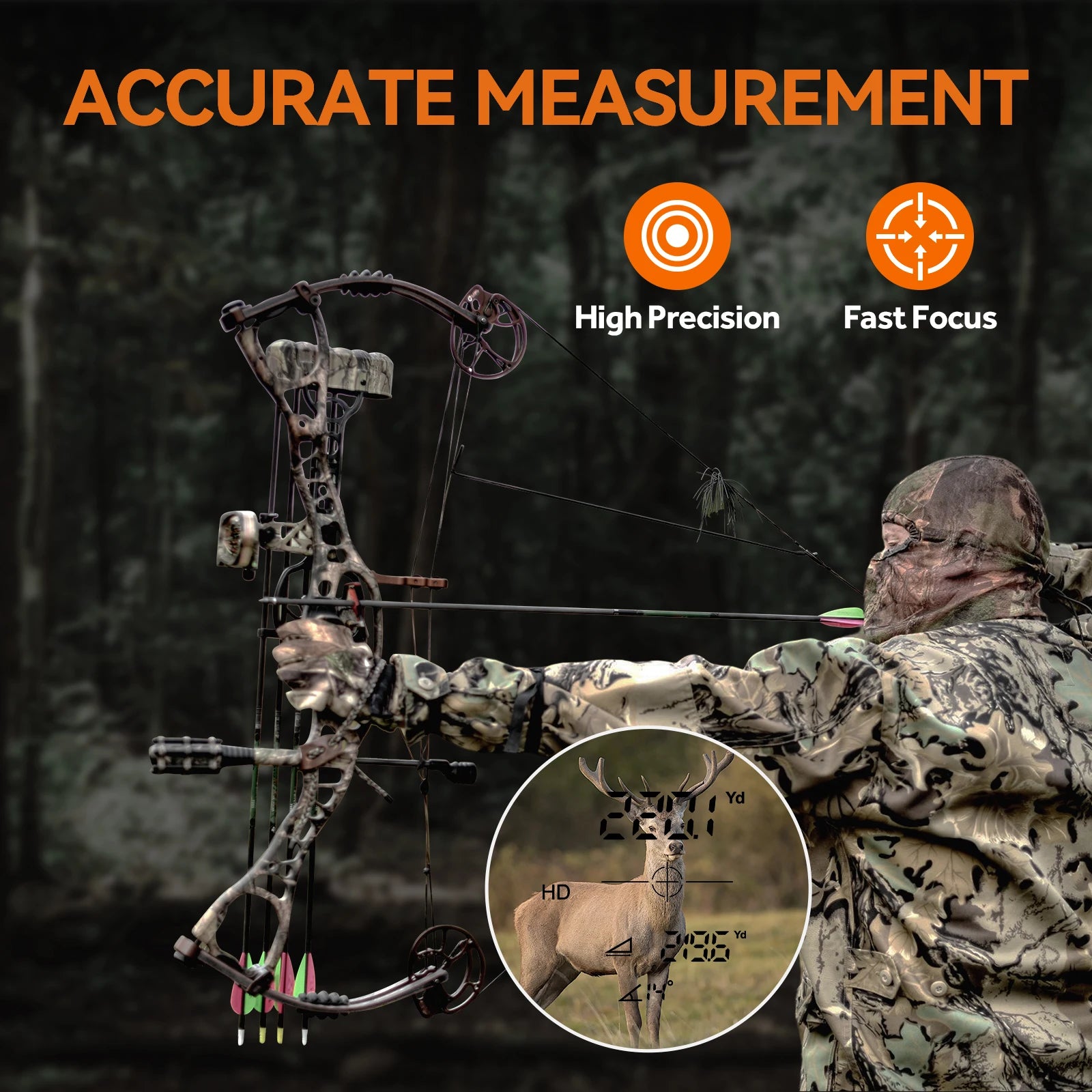 MILESEEY PF2E 600m Hunting Laser Rangefinder – Rain & Fog Mode