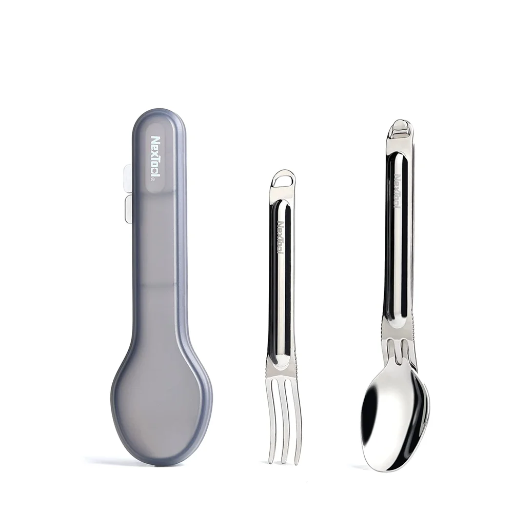 NEXTOOL Fork Spoon 2-in-1 Pure Titanium Spork for Camping and Outdoor Use