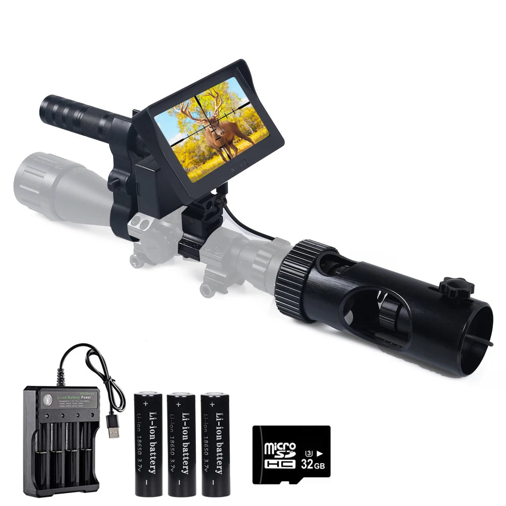 MEGAOREI 2 Night Vision Riflescope – HD 720P Video Recording and Infrared Flashlight