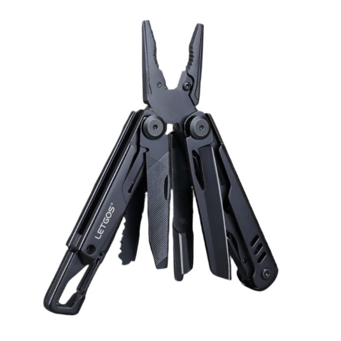 LETGOS 16-in-1 Camping Multi-Tool with Folding Pliers, Wire Stripper, and Portable Design