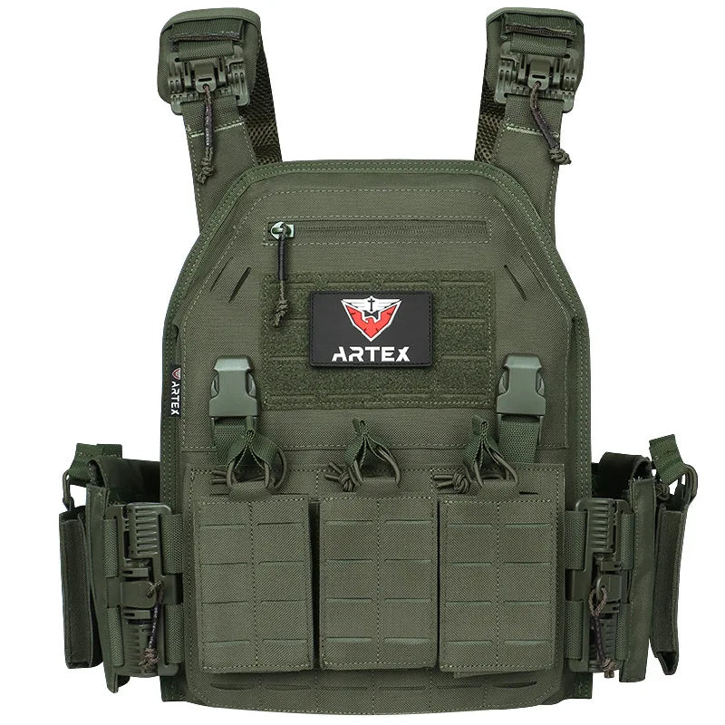 ARTEX Ranger Green Plate Carrier Tactical Vest with Quick Release Molle System