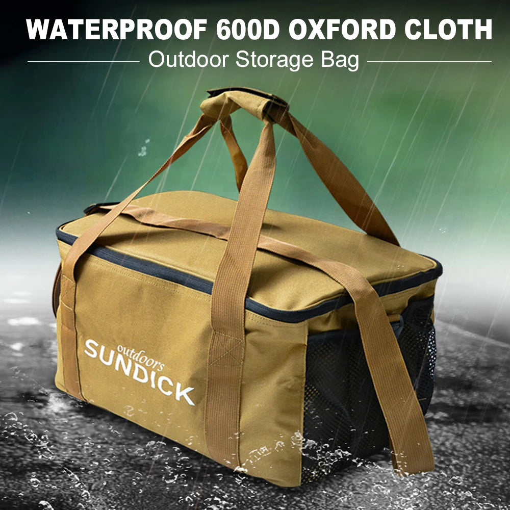 WESTTUNE Portable Camping Storage Bag – Large-Capacity Travel Organiser for Tableware & Cookware