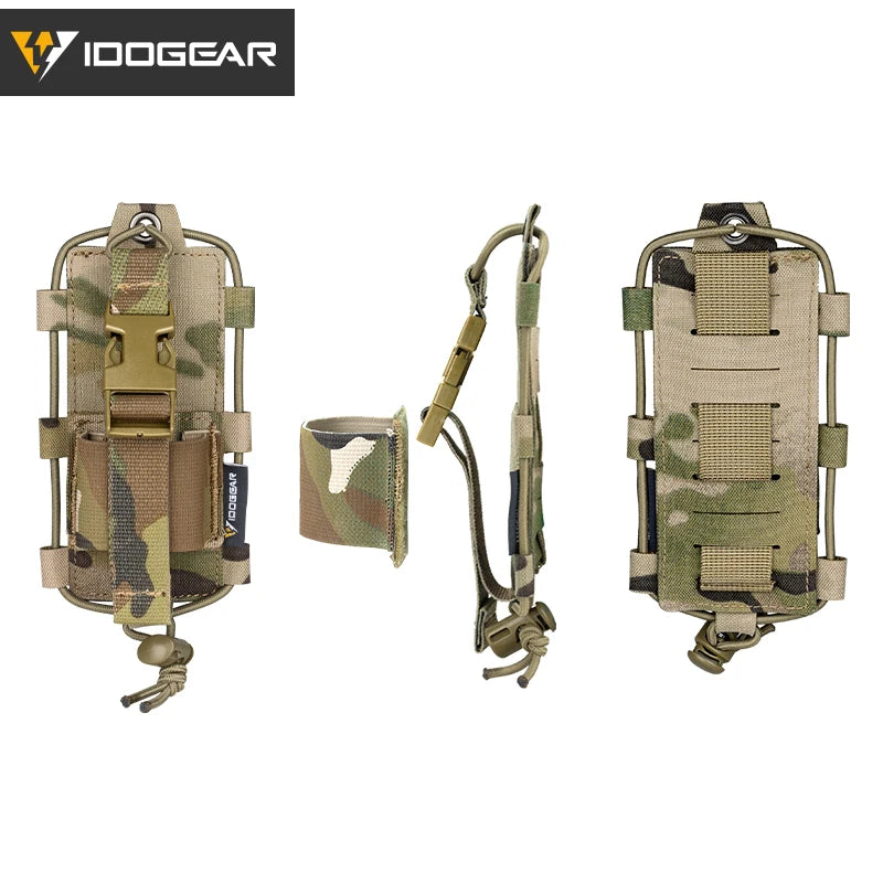 IDOGEAR Tactical Radio Pouch – MOLLE Walkie Talkie Holder for BAOFENG UV5R UV82