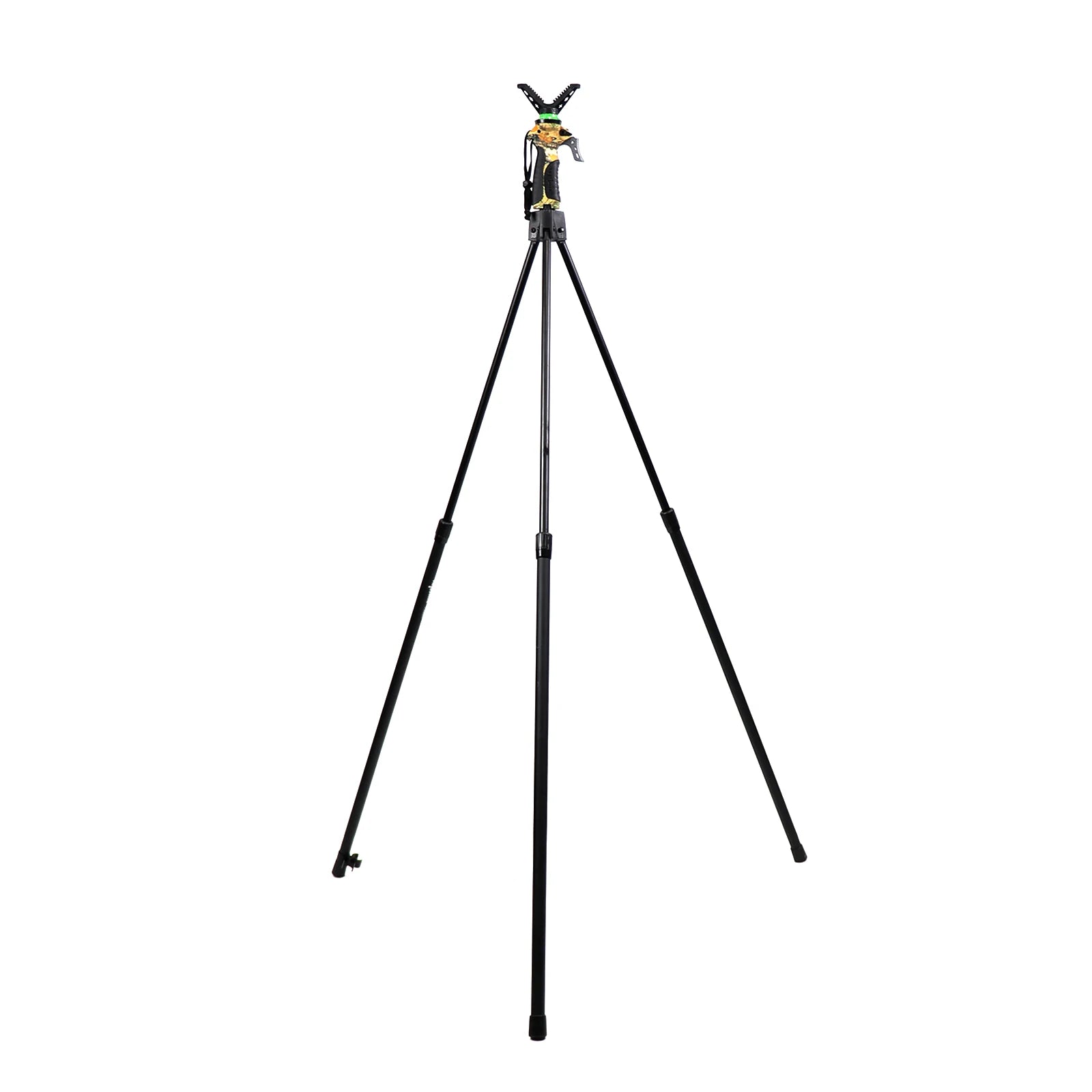 HUNTPAL Adjustable Hunting Tripod – Camo Shooting Stick with 360° V Yoke for Outdoors