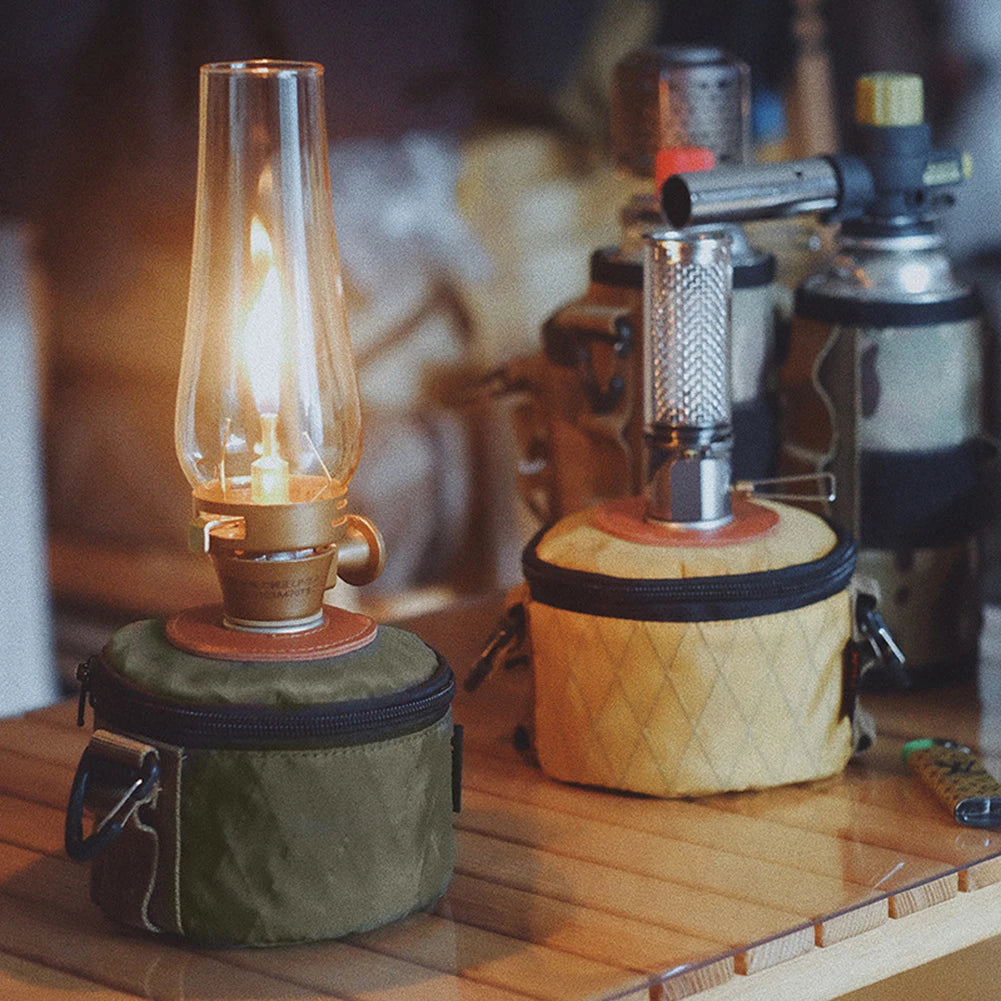 SHUNMAII Camping Gas Can Protective Cover – Cotton Linen Fuel Cylinder Storage Sleeve