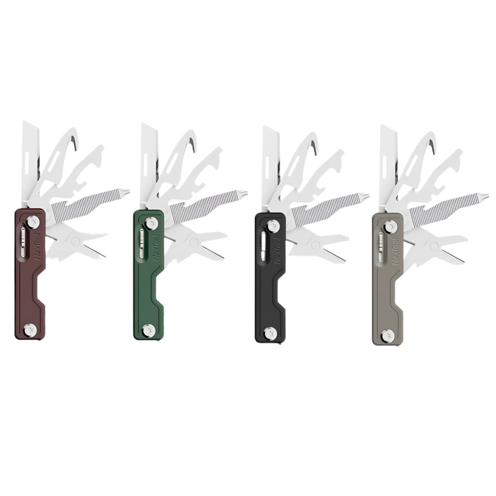 NEXTOOL 10-in-1 Folding Knife with Screwdrivers and Scissors for EDC