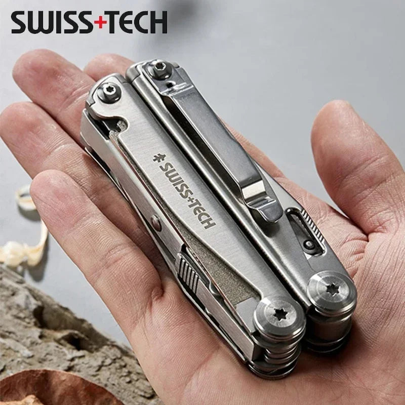 SWISS TECH 18-in-1 Multitool Folding Pliers Pocket Knife
