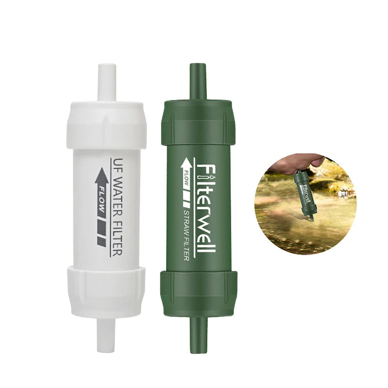 WESTTUNE Outdoor Mini Water Filter Straw – Portable Camping & Hiking Water Purifier