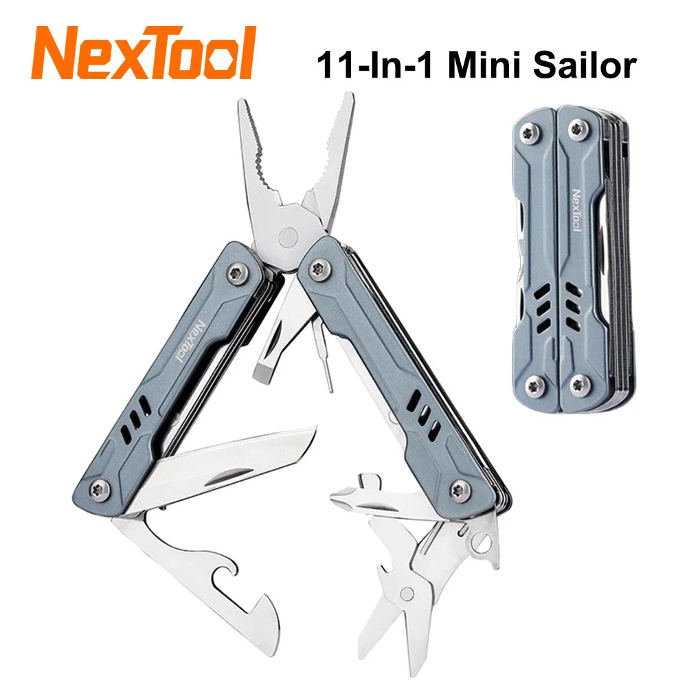 NEXTOOL 11-in-1 Mini Sailor Multitool - Compact EDC Pliers & Knife for NZ Hunting