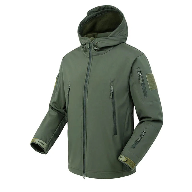VIKTACTICAL Military Shark Skin Soft Shell Jacket - Tactical Windproof Waterproof Hooded Combat Coat