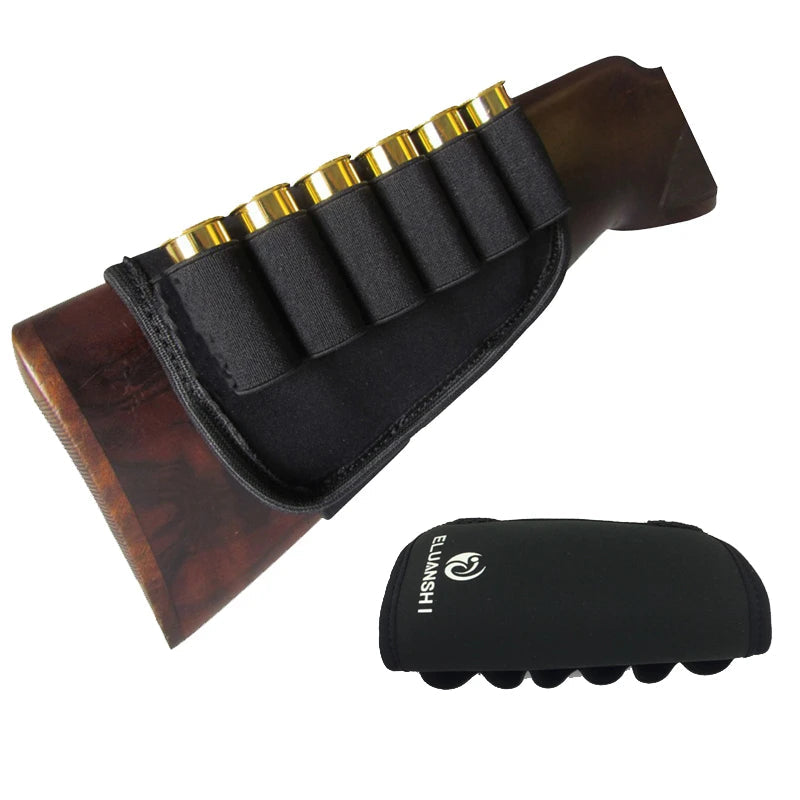 ELUANSHI Elastic Buttstock Ammo Holder for 12 Gauge Shotgun Shells
