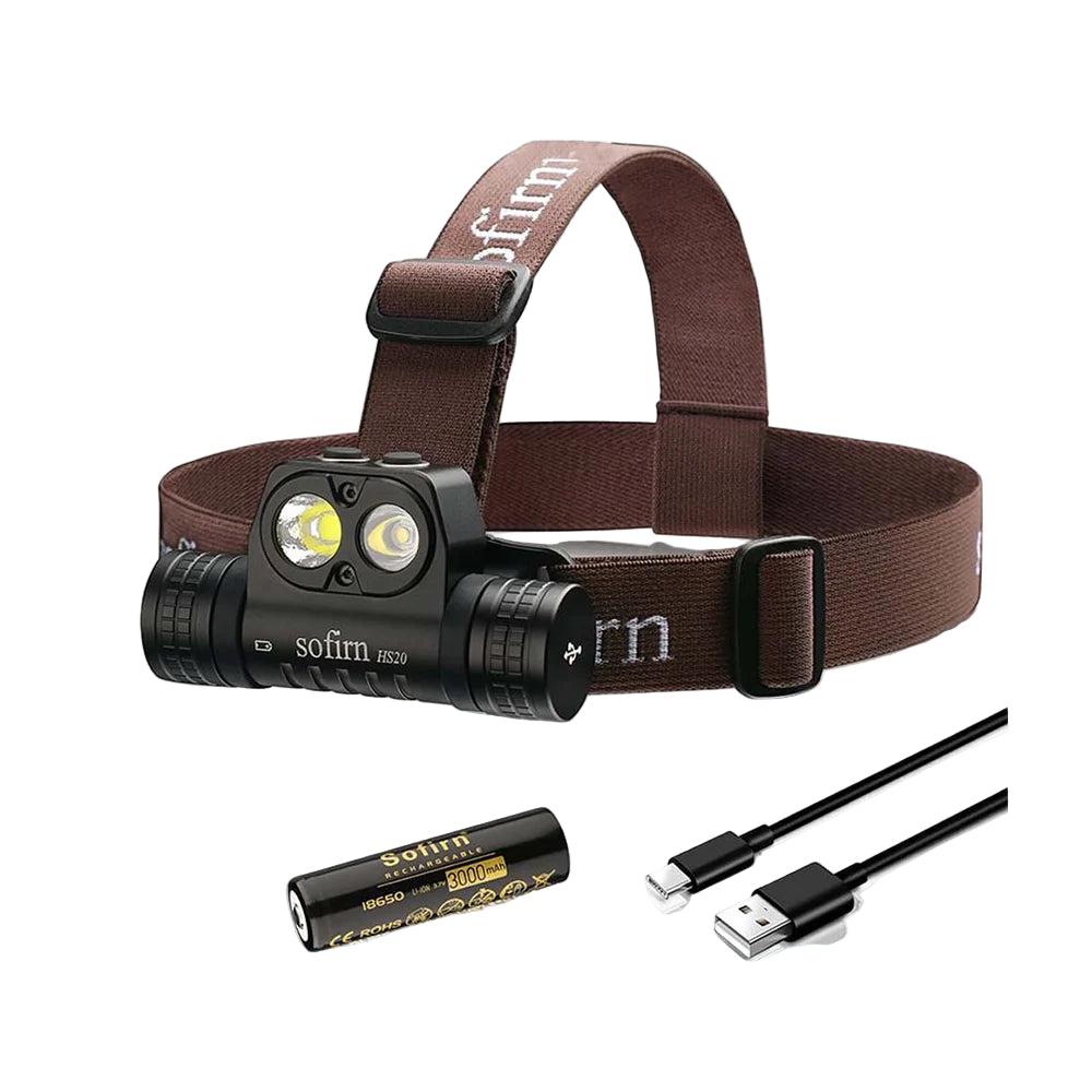 SOFIRN HS20 - 2700 Lumen Dual-Beam Rechargeable Headlamp with Independent Controls