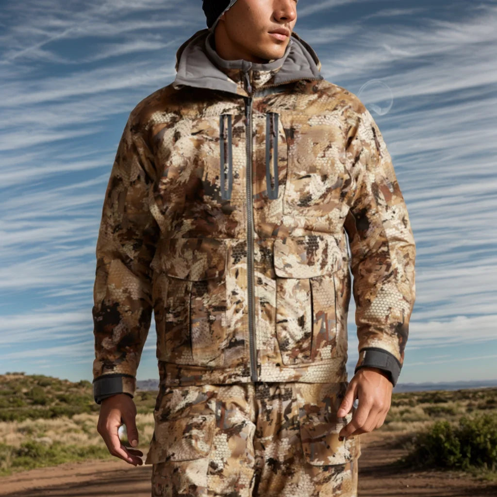 AINFAD Northern Aerolite Insulated Jacket - Winter Duck Hunting Swamp Camouflage Suit for Extreme Conditions