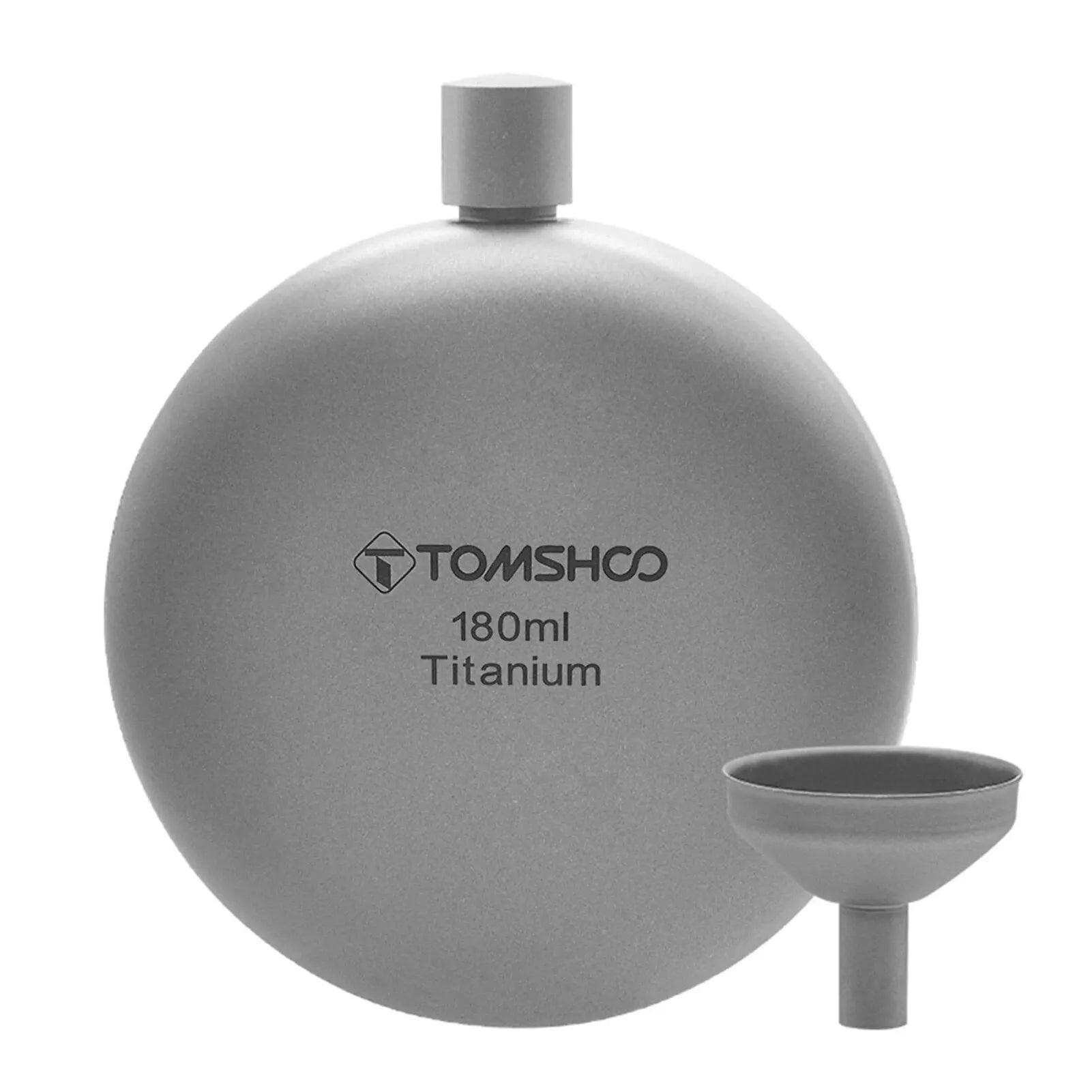 TOMSHOO Titanium Flask – Lightweight Alcohol Flask with Funnel for Camping & Travel