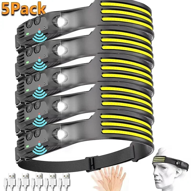 NEWBIRTH CB-689-3 - 1000 Lumen COB LED Motion Sensor Headlamp with USB Rechargeable Battery