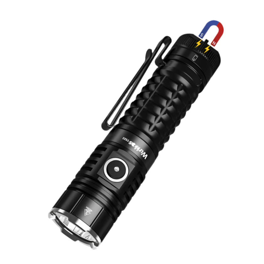 WURKKOS TS22 4500 Lumen USB-C Rechargeable EDC Flashlight with Magnetic Tail