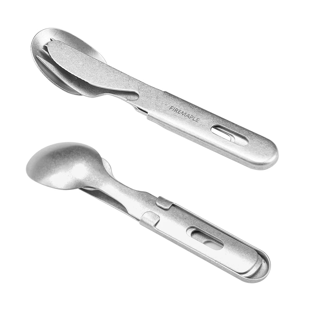 FIRE MAPLE Antarcti 3-in-1 Utensils Set – Stainless Steel Camping Cutlery (Fork, Knife, Spoon)