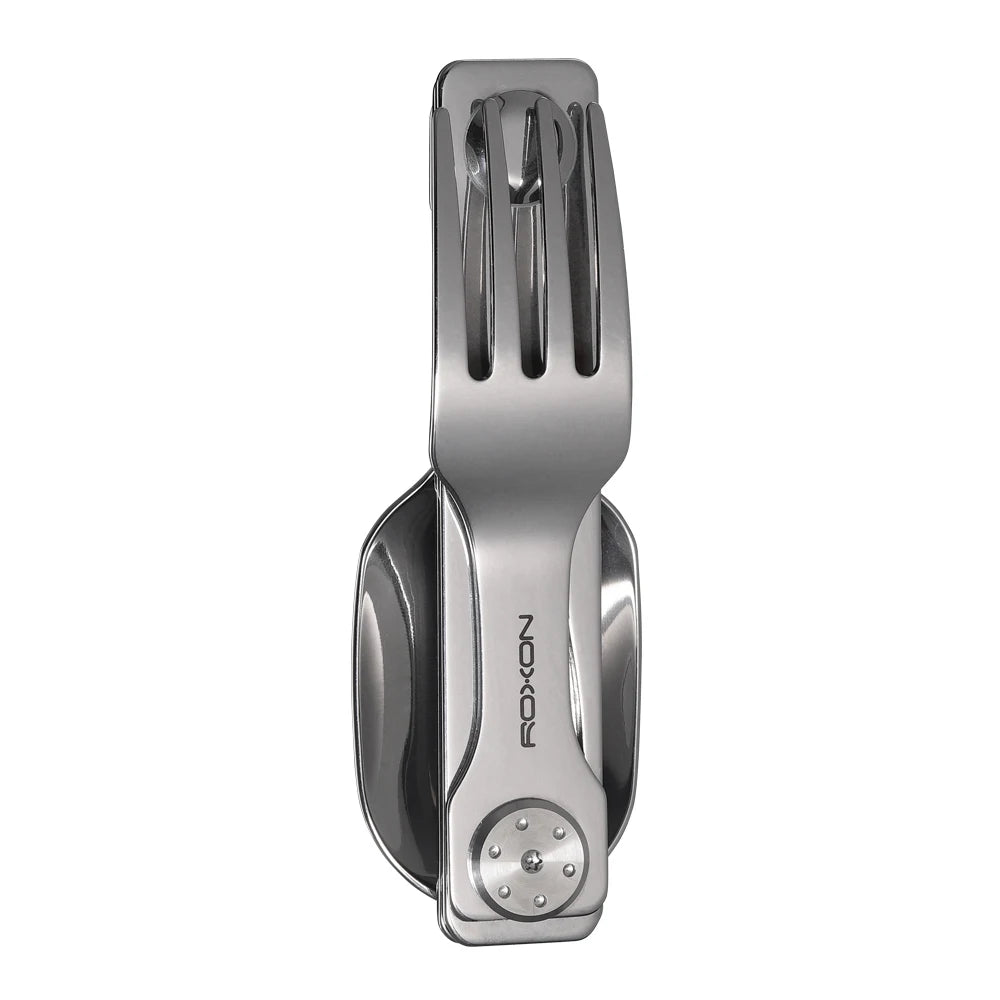 ROXON C2 Camping Utensil – 2-in-1 Detachable Folding Fork and Spoon