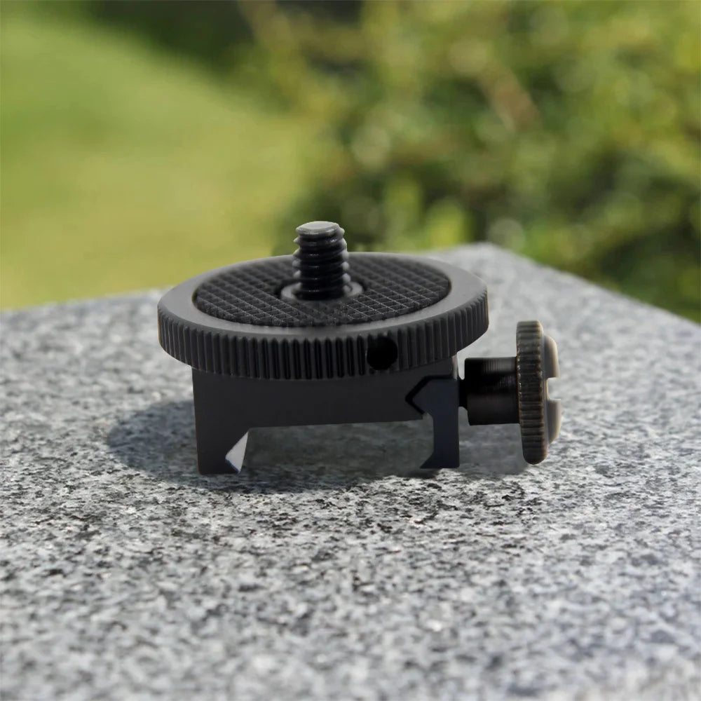 Picatinny Rail Tripod Mount – 20–25mm Adapter for Smartphone, Camera or Hunting Accessories