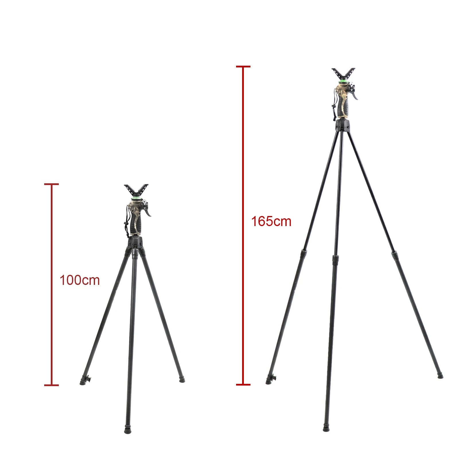 HUNTPAL Generation 4 Adjustable Hunting Tripod – Camo Shooting Stick with 360° V Yoke